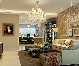 Fashionable concise European living room 1724