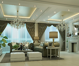 ashionable and concise European living room 1726