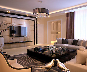 ashionable and concise European living room 1768