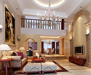 Style concise European living room 1771