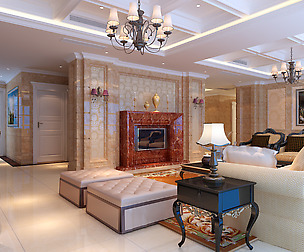 Style concise European living room 1773