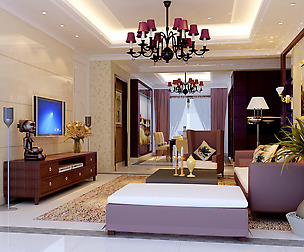 Style concise European living room 1793