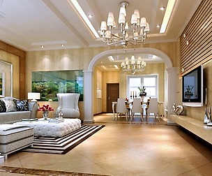 Style concise European living room 1794