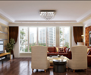 Fashionable concise European living room 5102