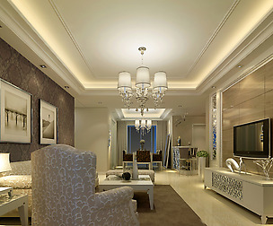 Fashionable concise European living room 5129