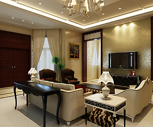Style concise European living room restaurant 1752