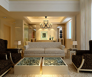 Style concise European living room restaurant 1758