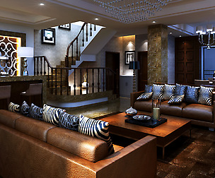 Style concise European living room restaurant 1761