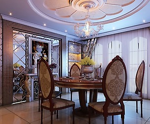 Style concise European living room restaurant 1766