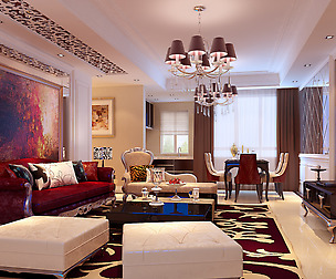 Style concise European living room of 1776