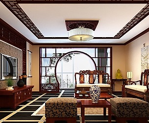 nable Chinese style and vintage dining room 1847