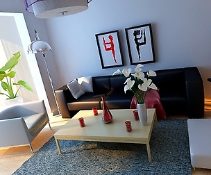 Modern style living room 1829