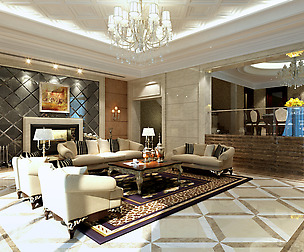Modern style European living room is 1830