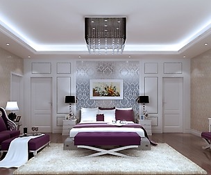 Stylish European bedroom 1834
