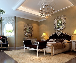 Stylish European bedroom 1837