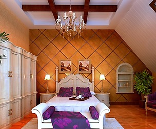 Stylish European bedroom 1838