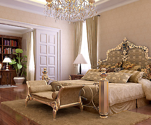 Stylish European bedroom 1843