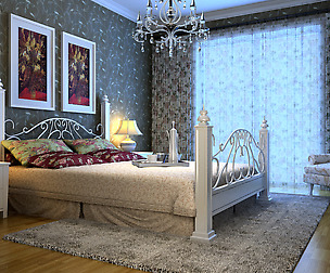Stylish European bedroom 1849