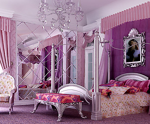 Stylish European bedroom 1850