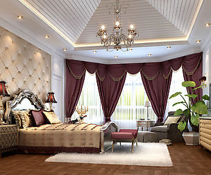 Stylish European bedroom 1855