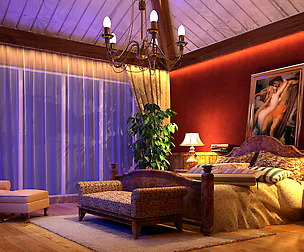 Stylish European bedroom 1856