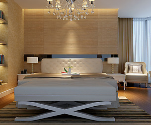 Stylish European bedroom 1873