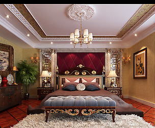Stylish European bedroom 1879