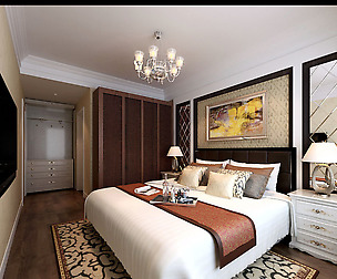 Stylish European bedroom 1881