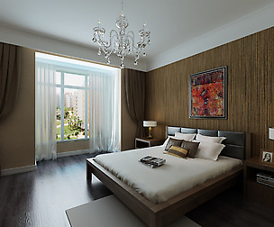 Stylish European bedroom 1885