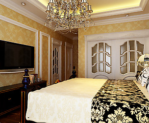Stylish European bedroom 1887