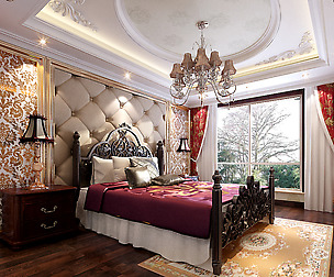Stylish European bedroom 1888