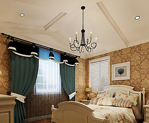 Stylish European bedroom 1890