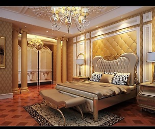 Stylish European bedroom 1891