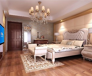 Stylish European bedroom 1892