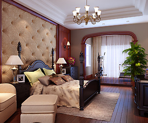 Stylish European bedroom 1896