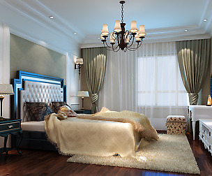 Stylish European bedroom 1898