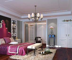Fashionable European bedroom 1899