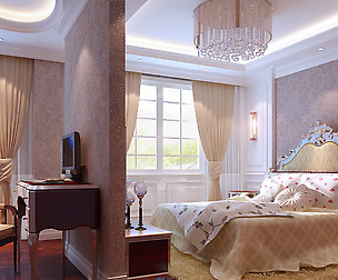 Stylish European bedroom 18100