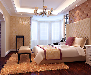 Stylish European bedroom 18102