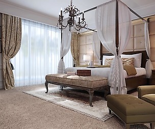 Stylish and warm bedroom 1810