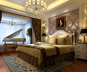 Stylish and warm bedroom 1812