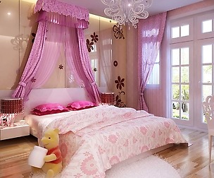 Stylish modern pink bedroom 1815
