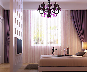 Stylish modern pink bedroom 1827