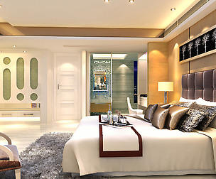 Stylish modern bedroom 1807