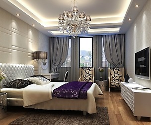 Stylish modern bedroom 1809