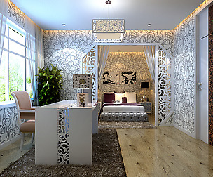 Stylish modern bedroom 1822