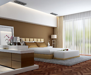 Stylish modern bedroom 1829