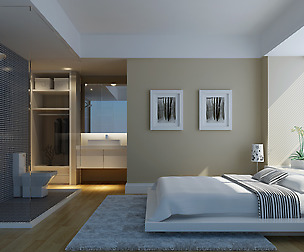 Stylish modern bedroom 1833