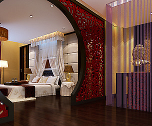 Chinese retro bedroom 1802