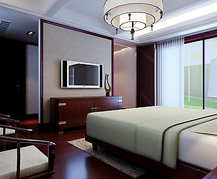 Chinese style retro bedroom 1805